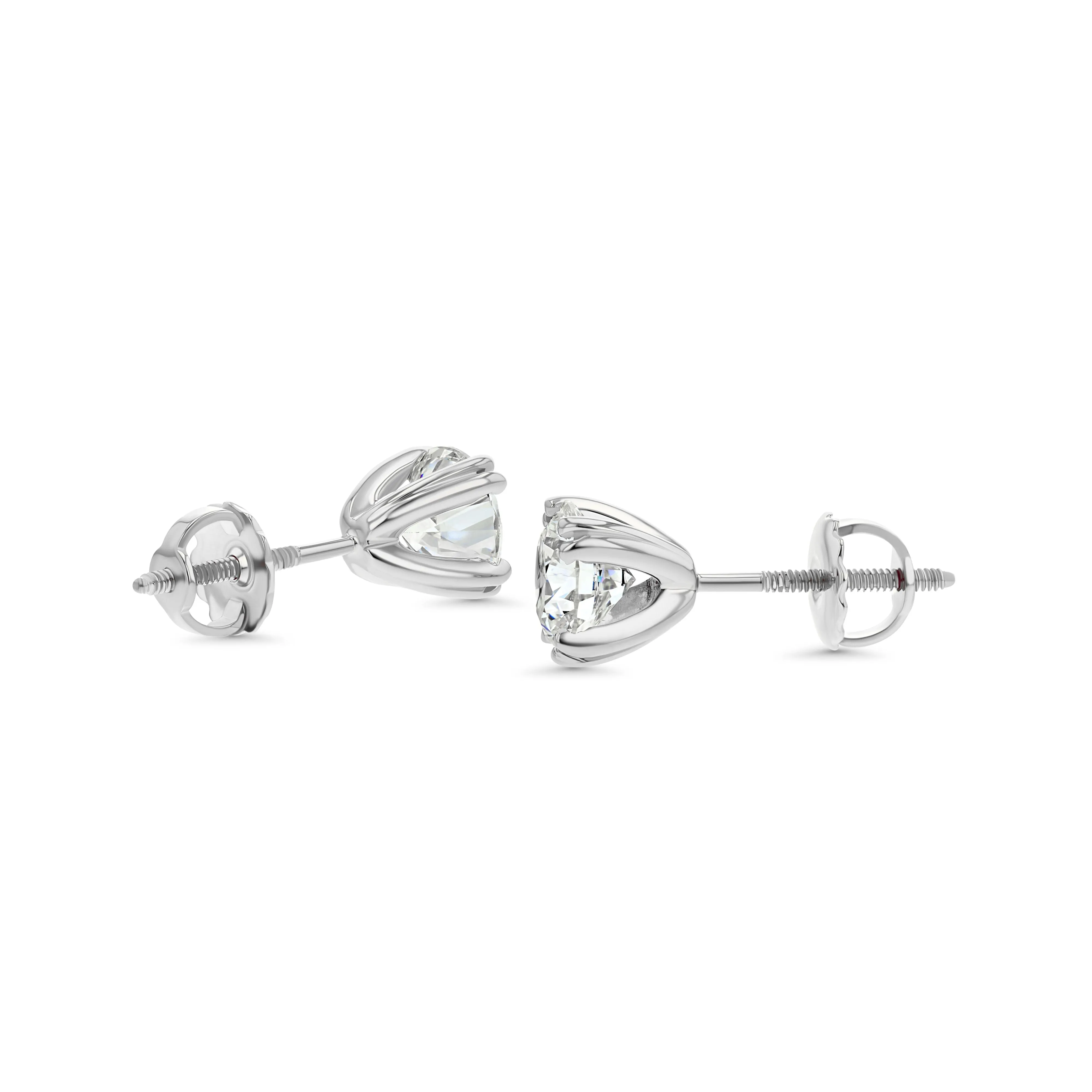 Platinum 8-prong Round Brilliant Diamond Stud Earrings (0.75 Ct. T.w., Si1-si2 Clarity, H-i Color)