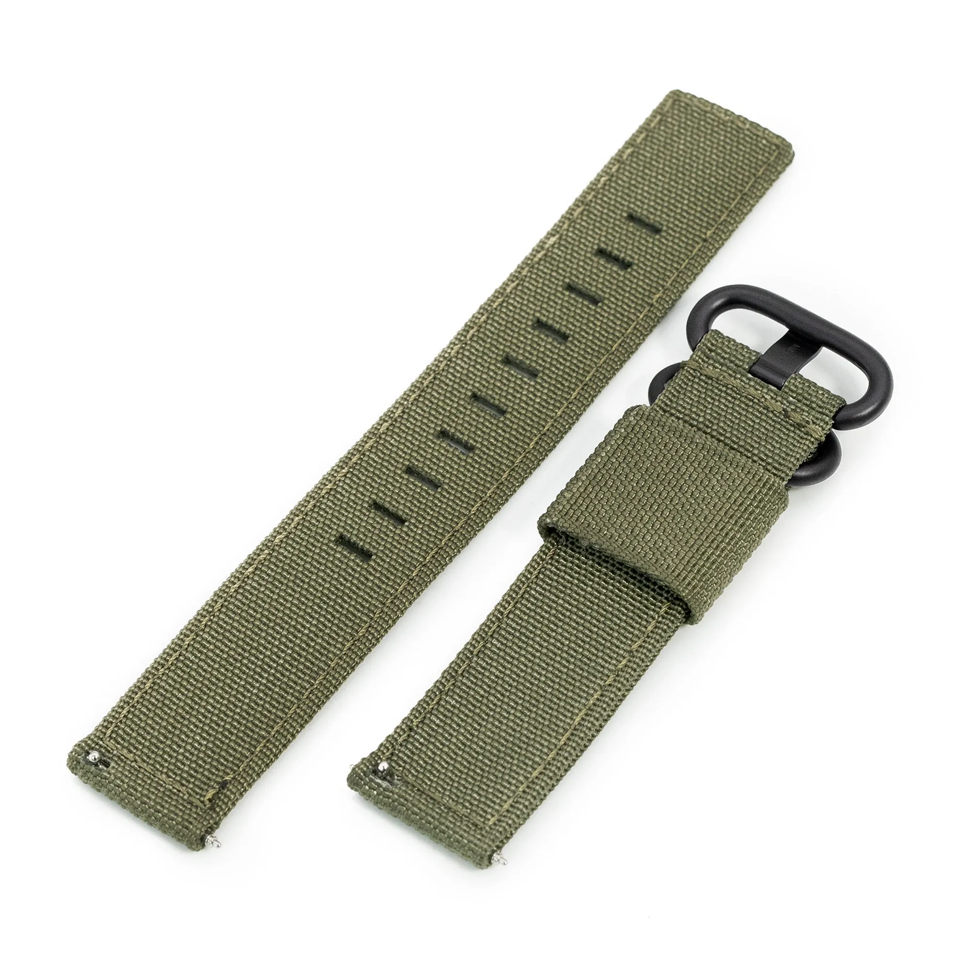 Q.R. 20mm 2-pcs Ribbed Nylon, Military Green