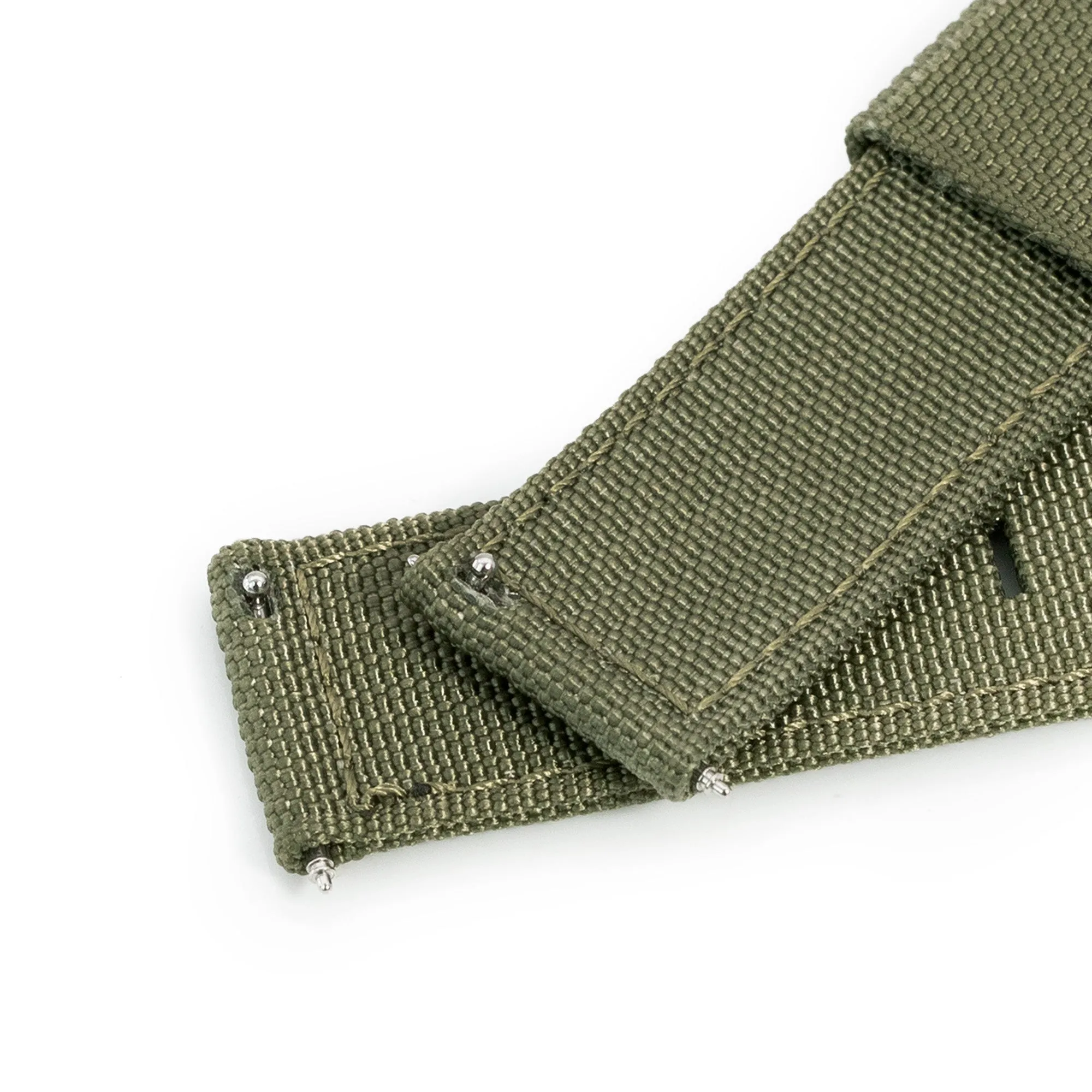 Q.R. 20mm 2-pcs Ribbed Nylon, Military Green